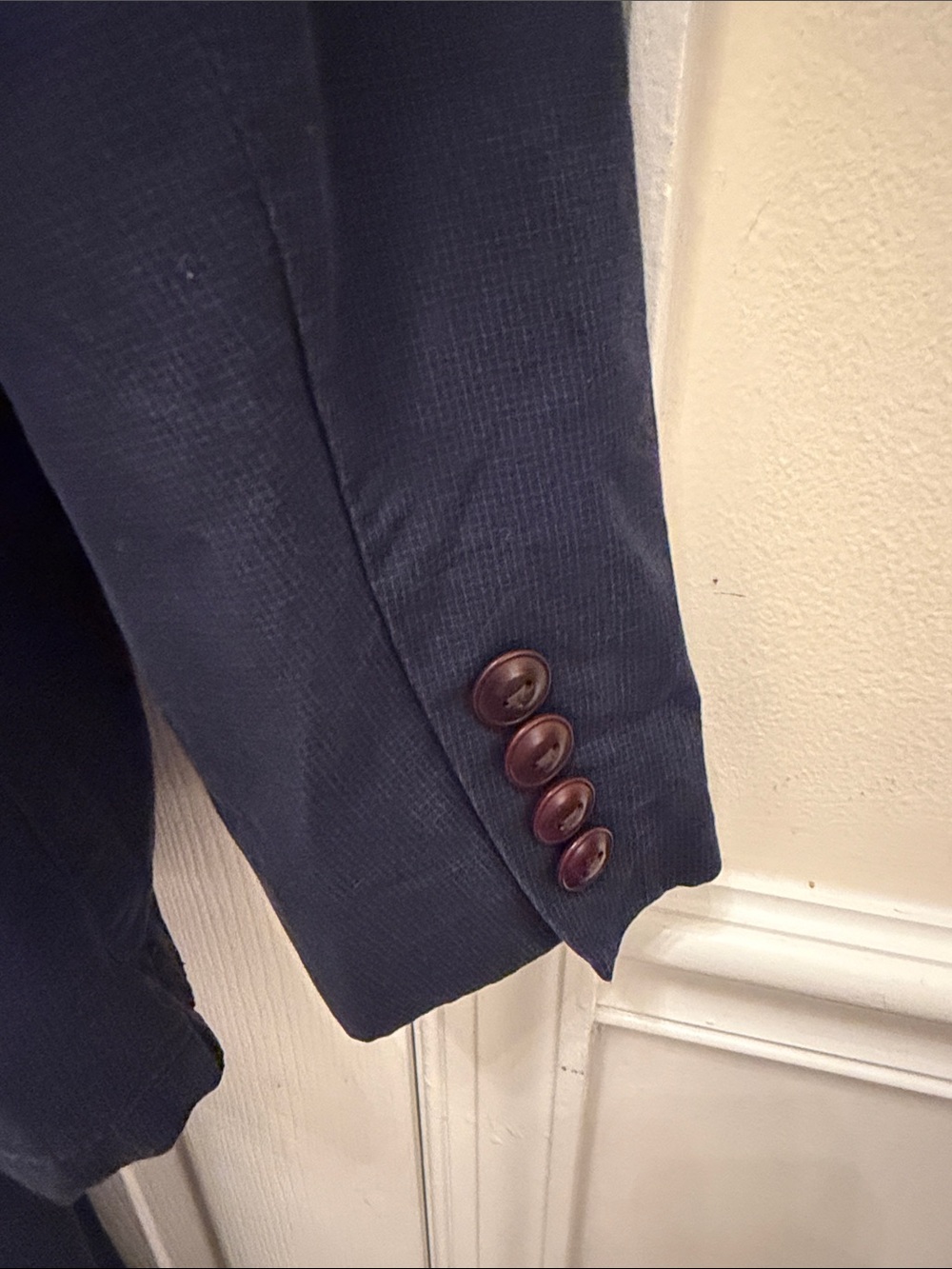 J.Crew Men's Bowery Cotton Suit Blazer and Trousers - Classic Navy - Picture 4 of 7
